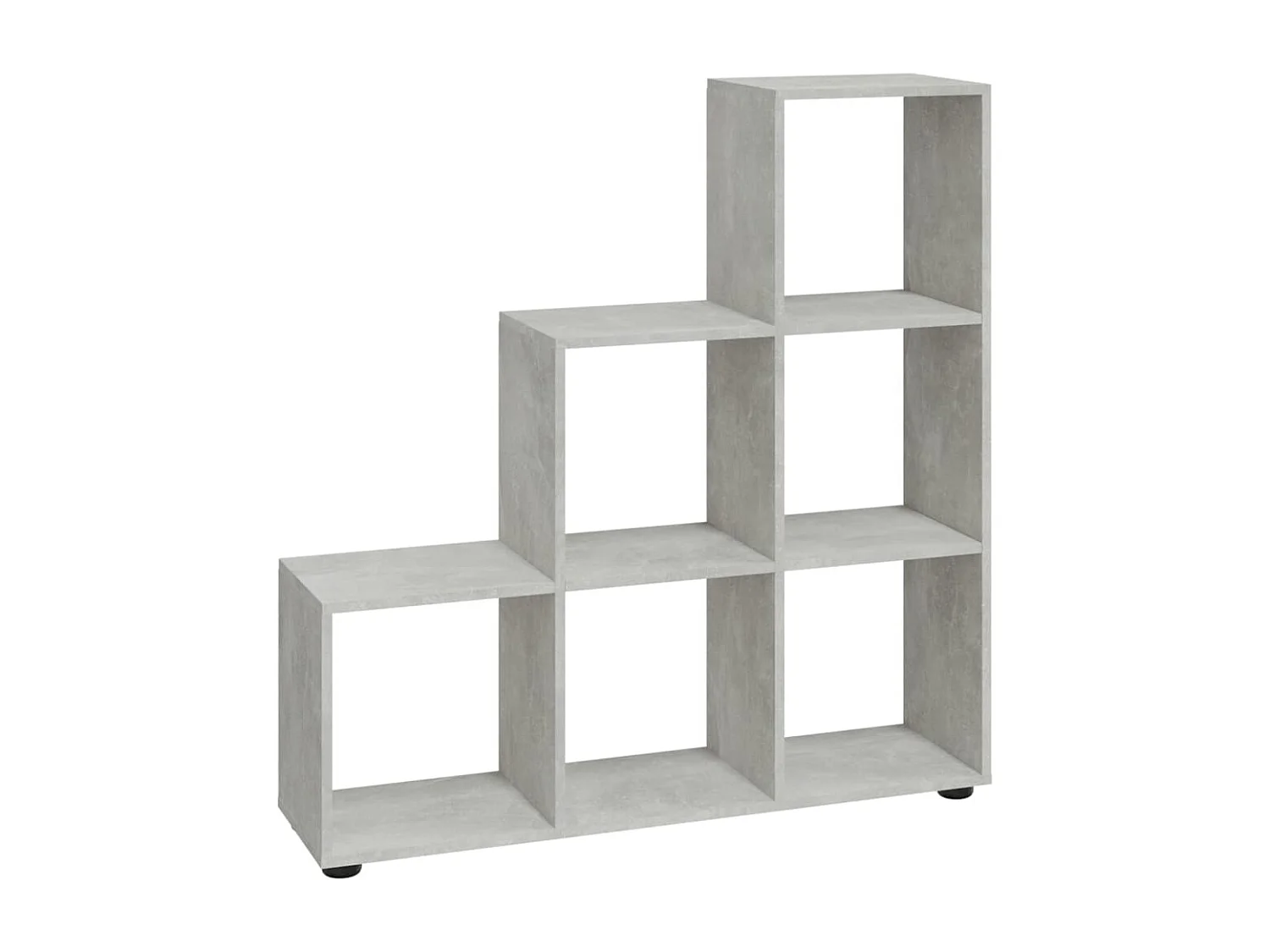 Bibliothèque escalier Gris béton 107 cm Bois d'ingénierie