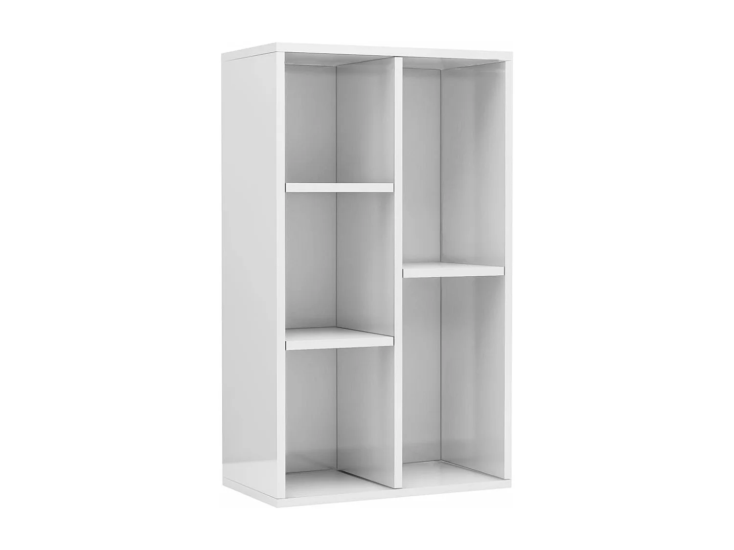 Estante/aparador 50x25x80 cm contraplacado branco brilhante