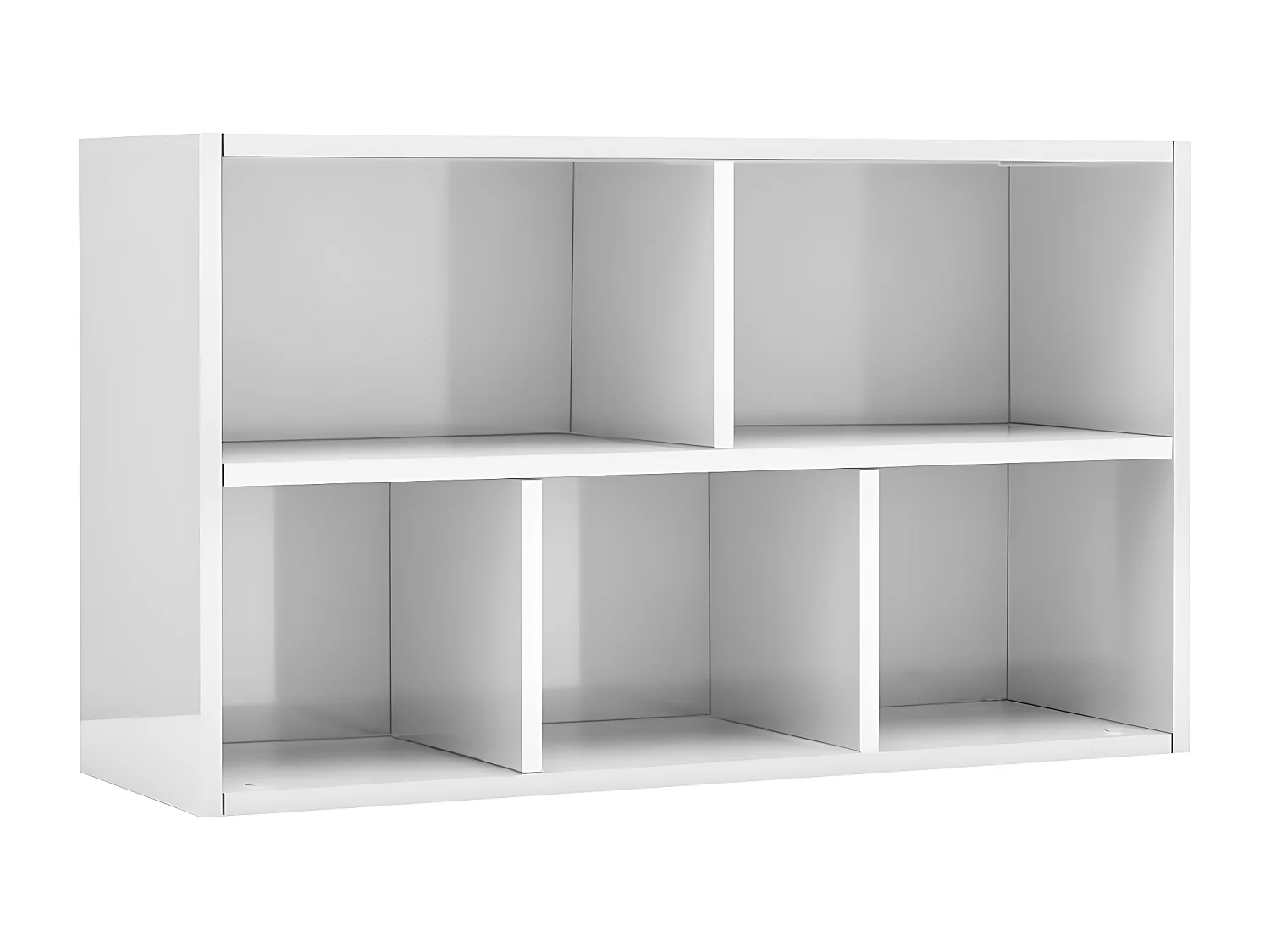 Estante/aparador 50x25x80 cm contraplacado branco brilhante