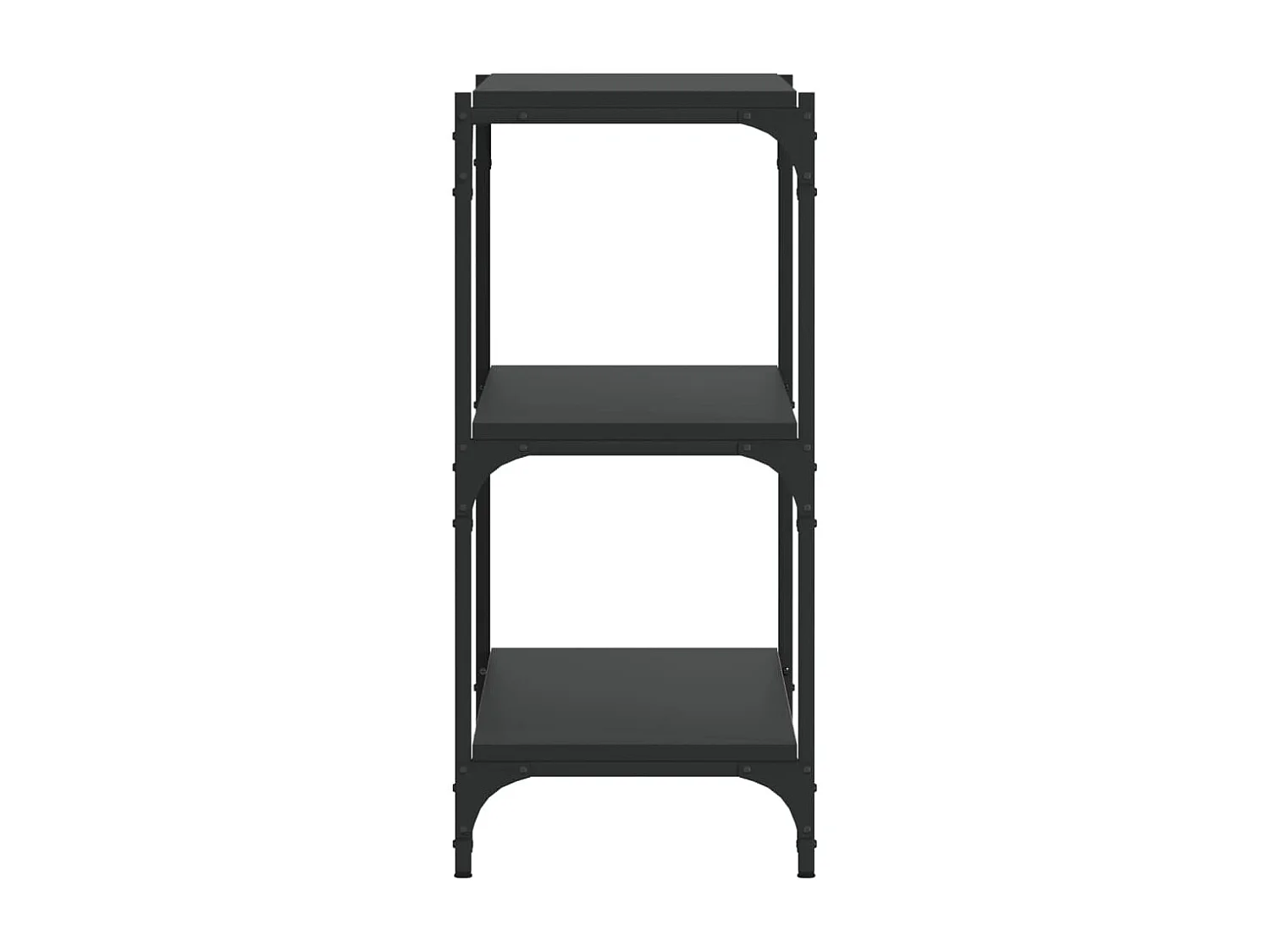 Estantería madera contrachapada y acero negro 100x33x70,5 cm