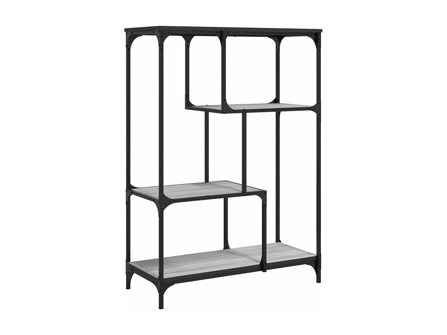 Bibliothèque sonoma gris 81x36x115cm bois d'ingénierie et acier