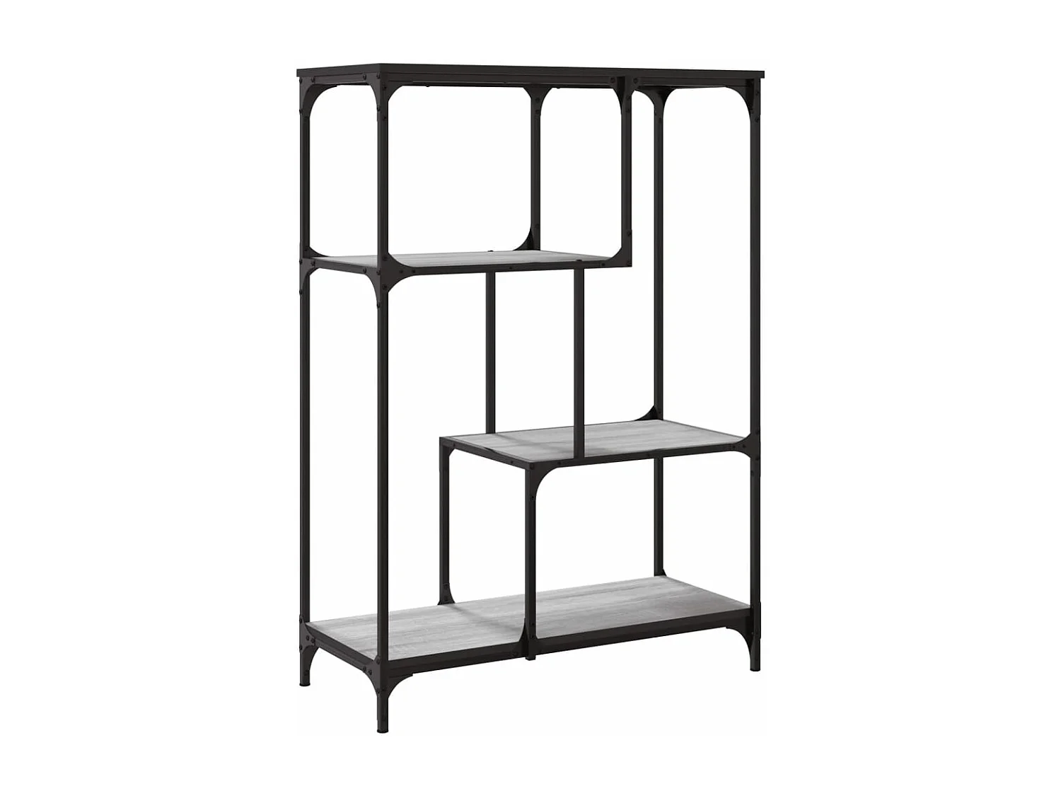 Bibliothèque sonoma gris 81x36x115cm bois d'ingénierie et acier