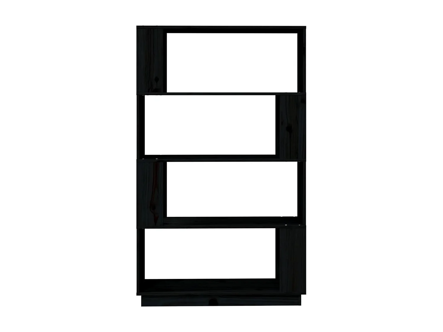 Estantería/divisor de espacios madera pino negro 80x25x132 cm