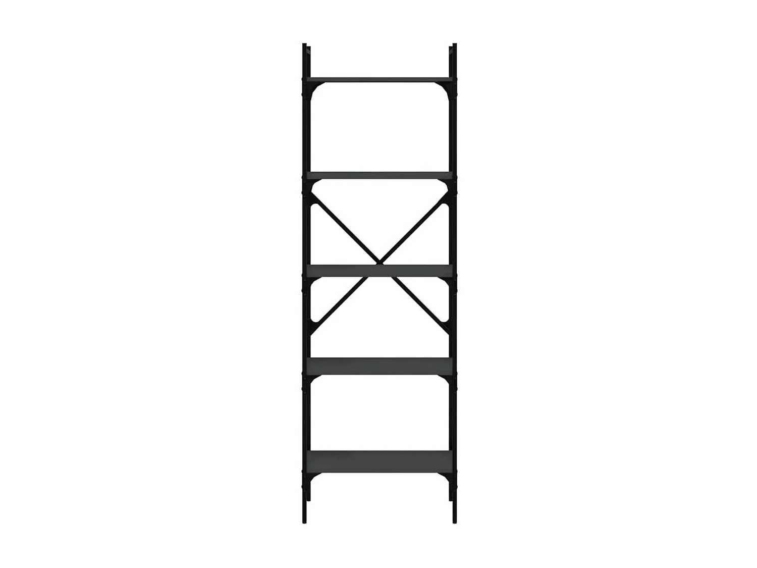 Librería de 5 estantes madera de ingeniería negro 56x31,5x174cm