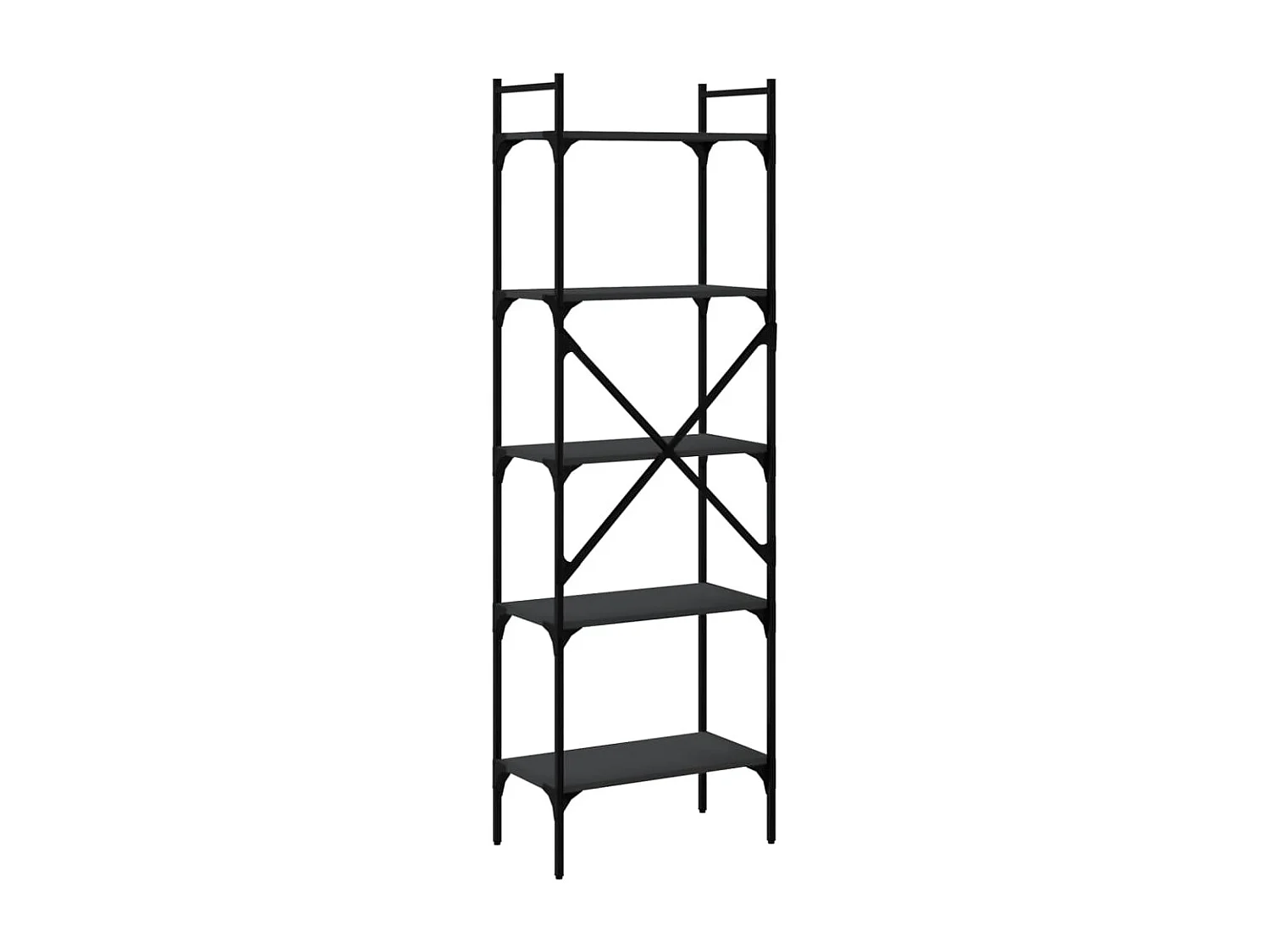 Librería de 5 estantes madera de ingeniería negro 56x31,5x174cm