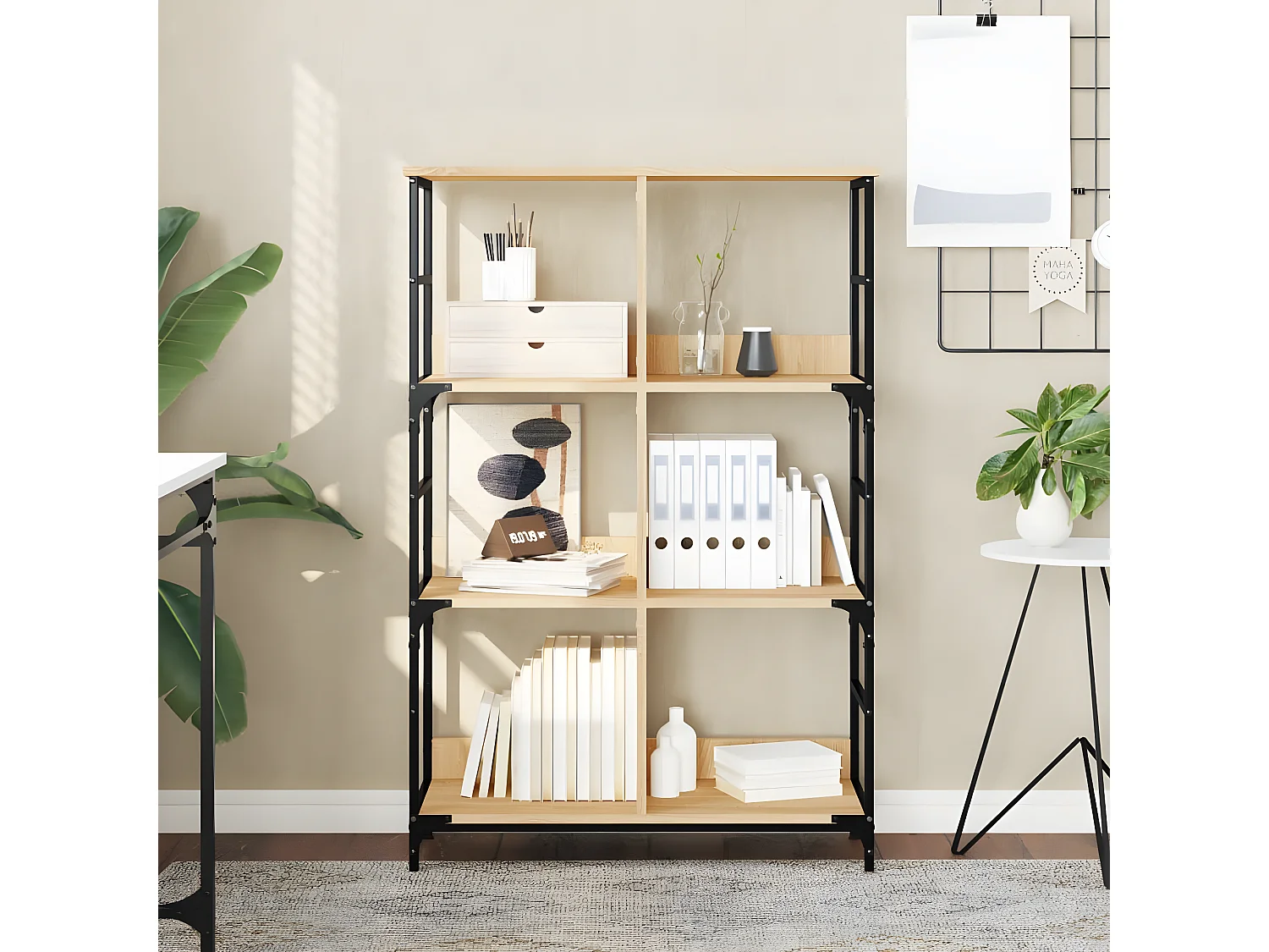 Bibliothèque chêne sonoma 78,5x33x117,5 cm bois d'ingénierie