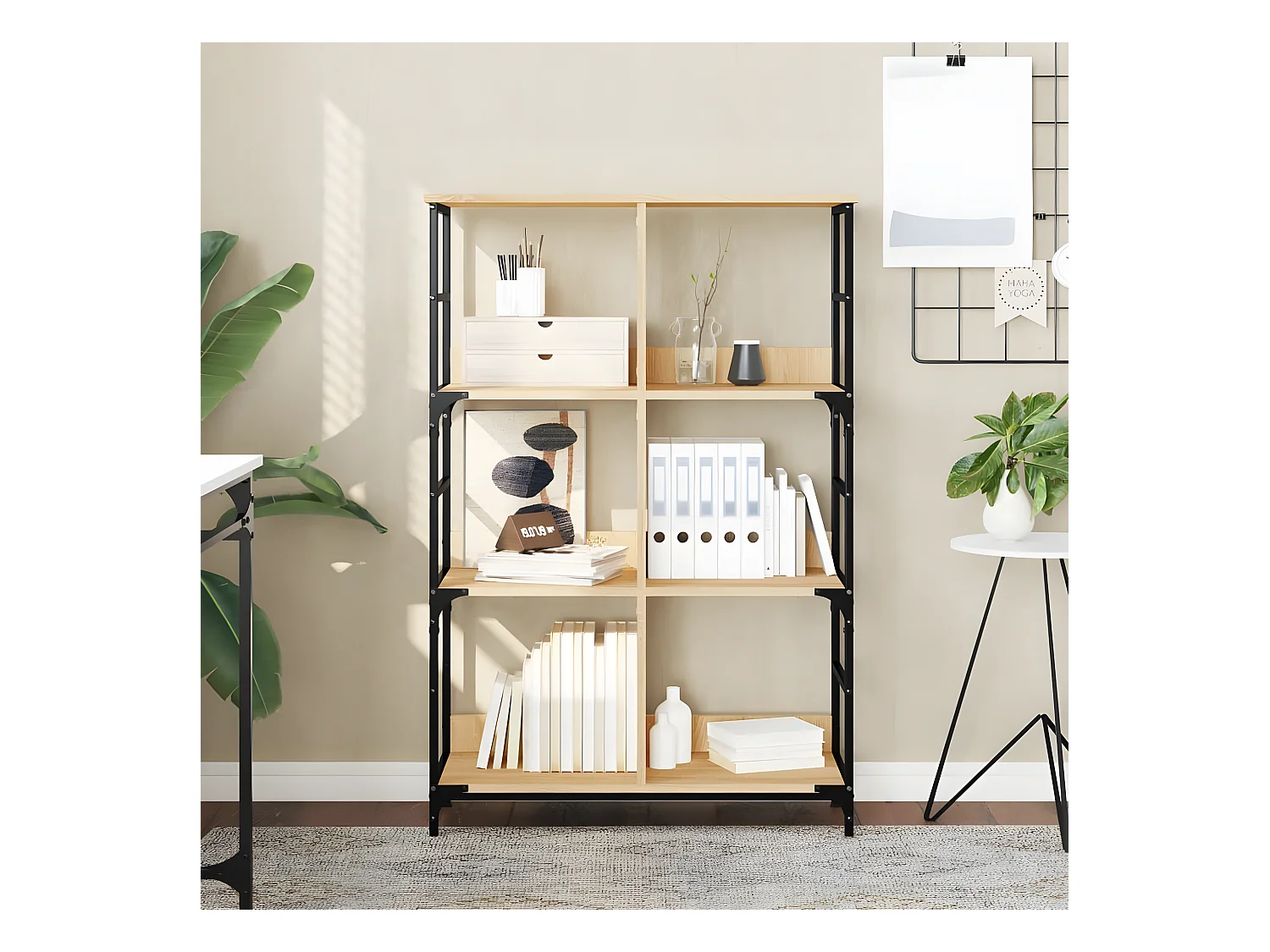 Boekenrek 78,5x33x117,5 cm bewerkt hout sonoma eikenkleurig