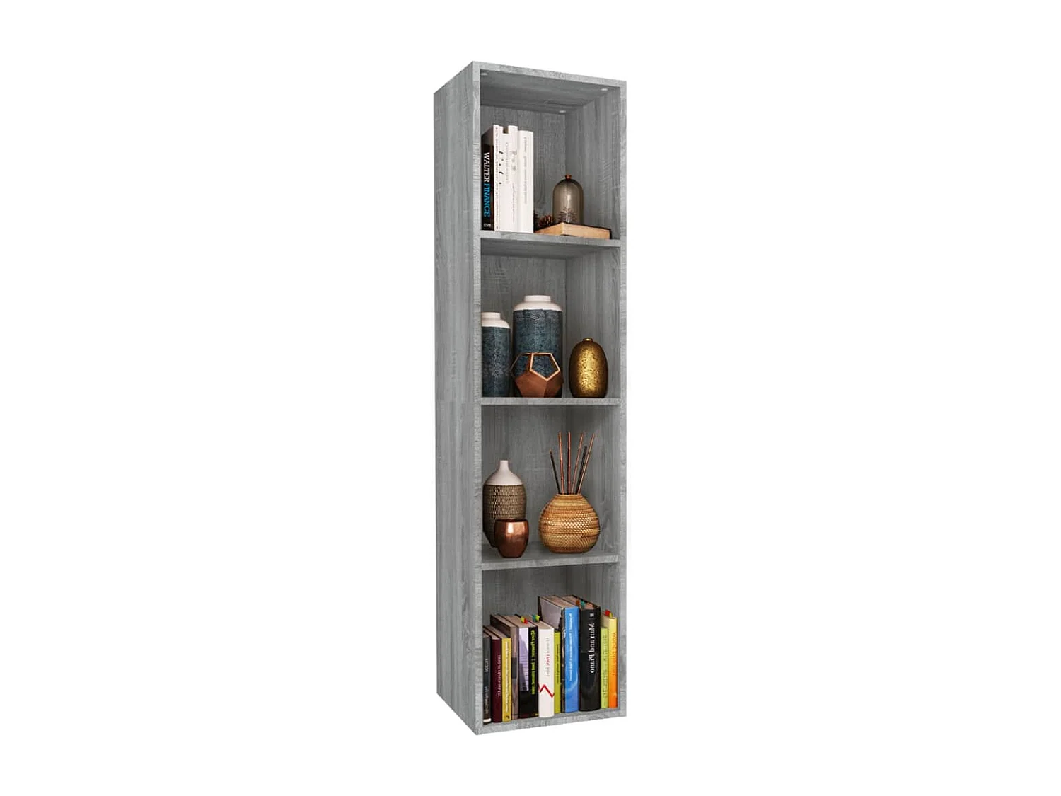 Boekenkast / tv-meubel 36x30x143 cm grijs sonoma eikenkleurig
