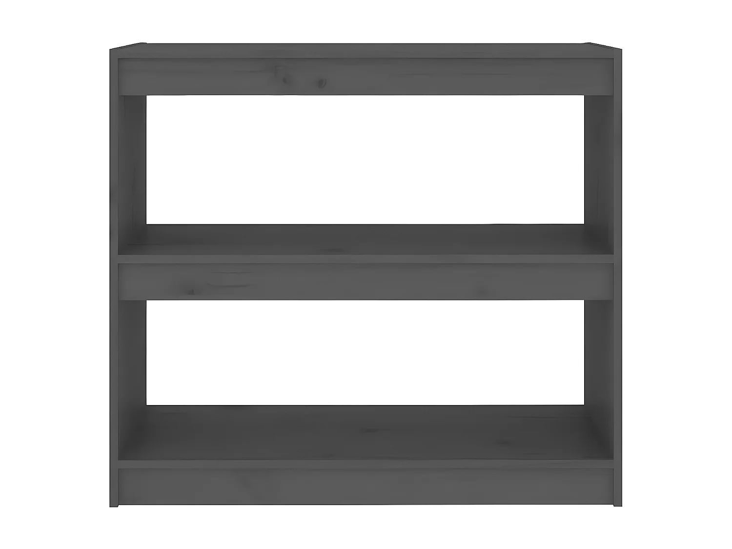 Bibliothèque/Séparateur de pièce Gris 80x30x71,5 cm Pin solide