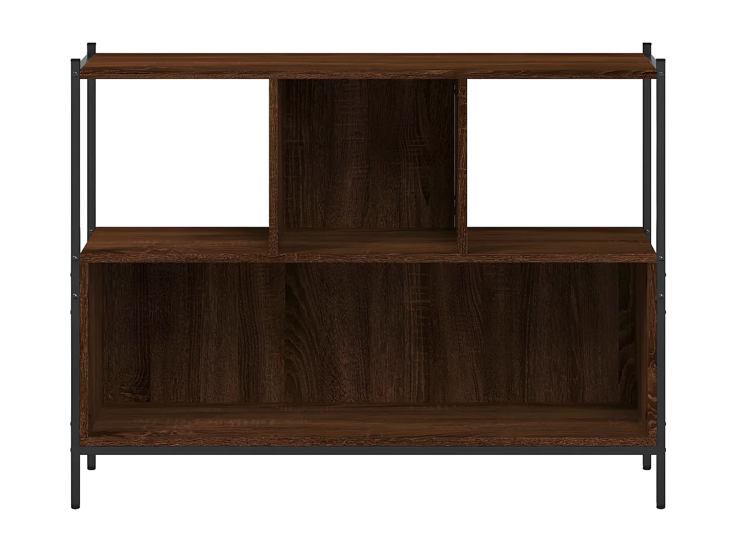 Bibliothèque chêne marron 102x28x77,5 cm bois d'ingénierie