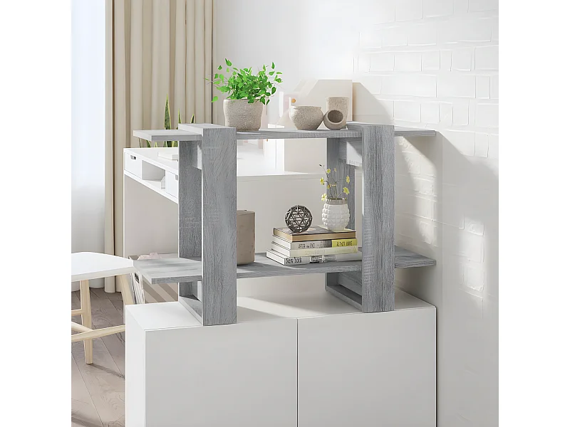 Estante/divisória 80x30x51 cm cor sonoma cinza
