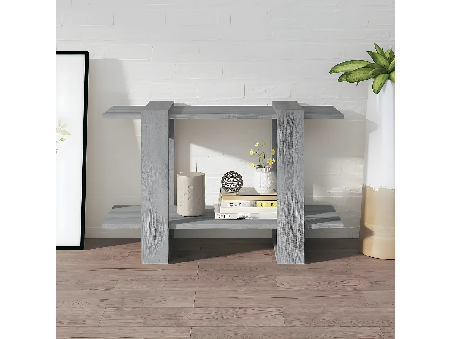 Bibliothèque/Séparateur de pièce Sonoma gris 80x30x51 cm