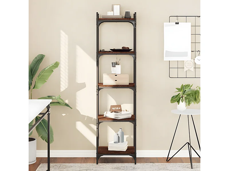 Estante c/ 5 prateleiras derivados de madeira carvalho castanho