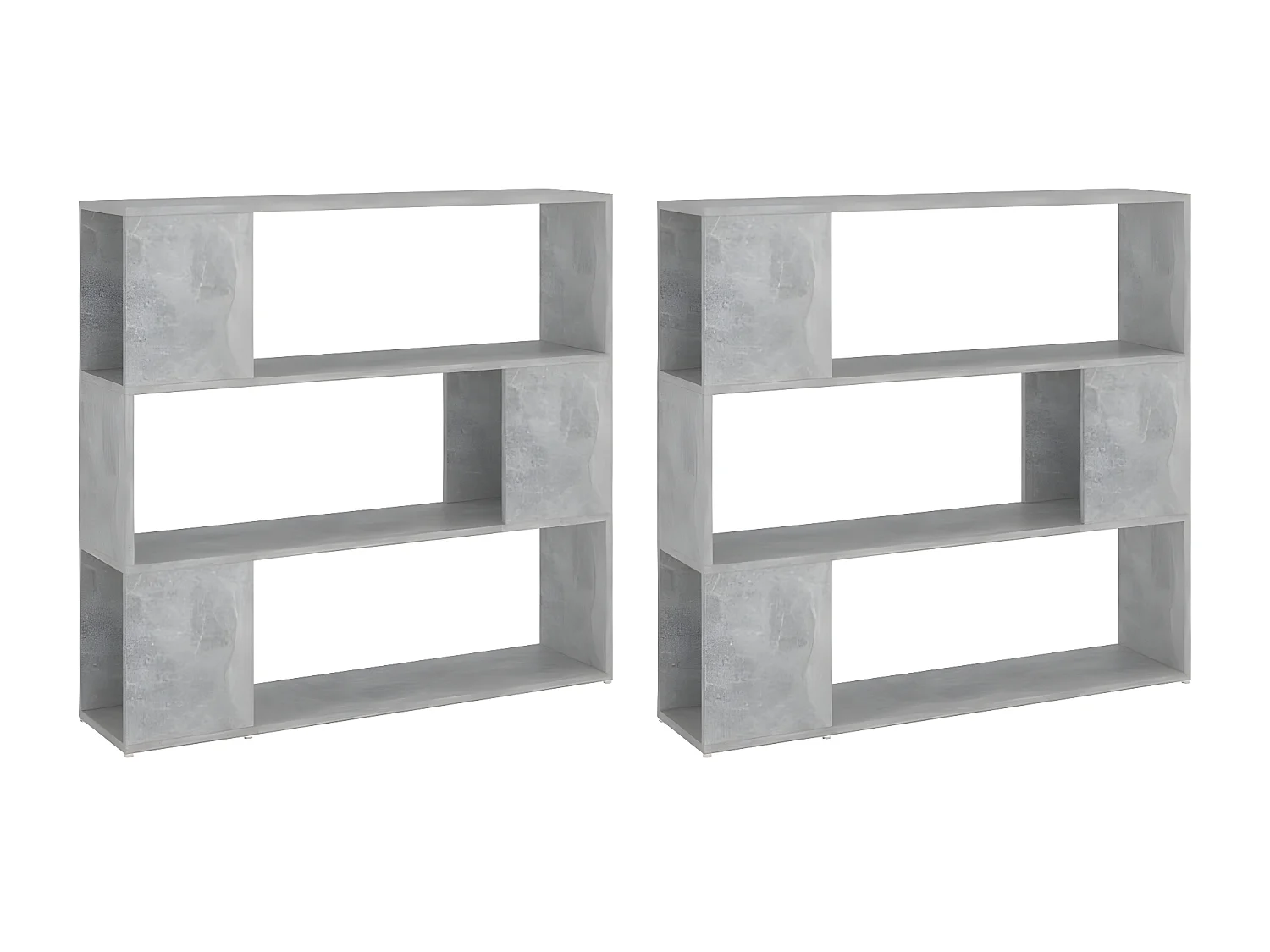 Bibliothèque/Séparateur de pièce Gris béton 100x24x188 cm