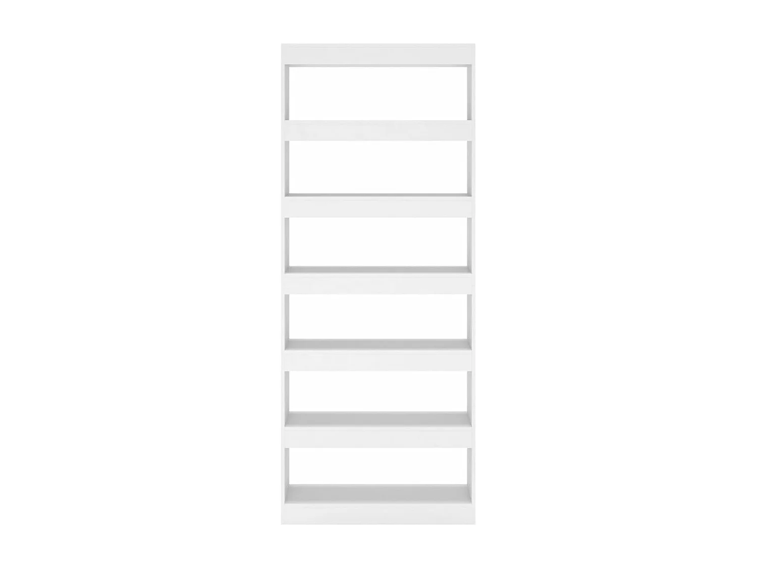 Bibliothèque/Séparateur de pièce blanc bois d'ingénierie