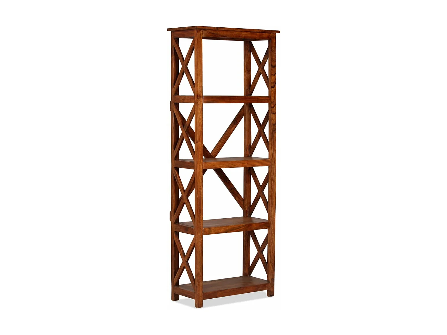 Bibliothèque Bois massif d'acacia et finition miel 60x30x160 cm