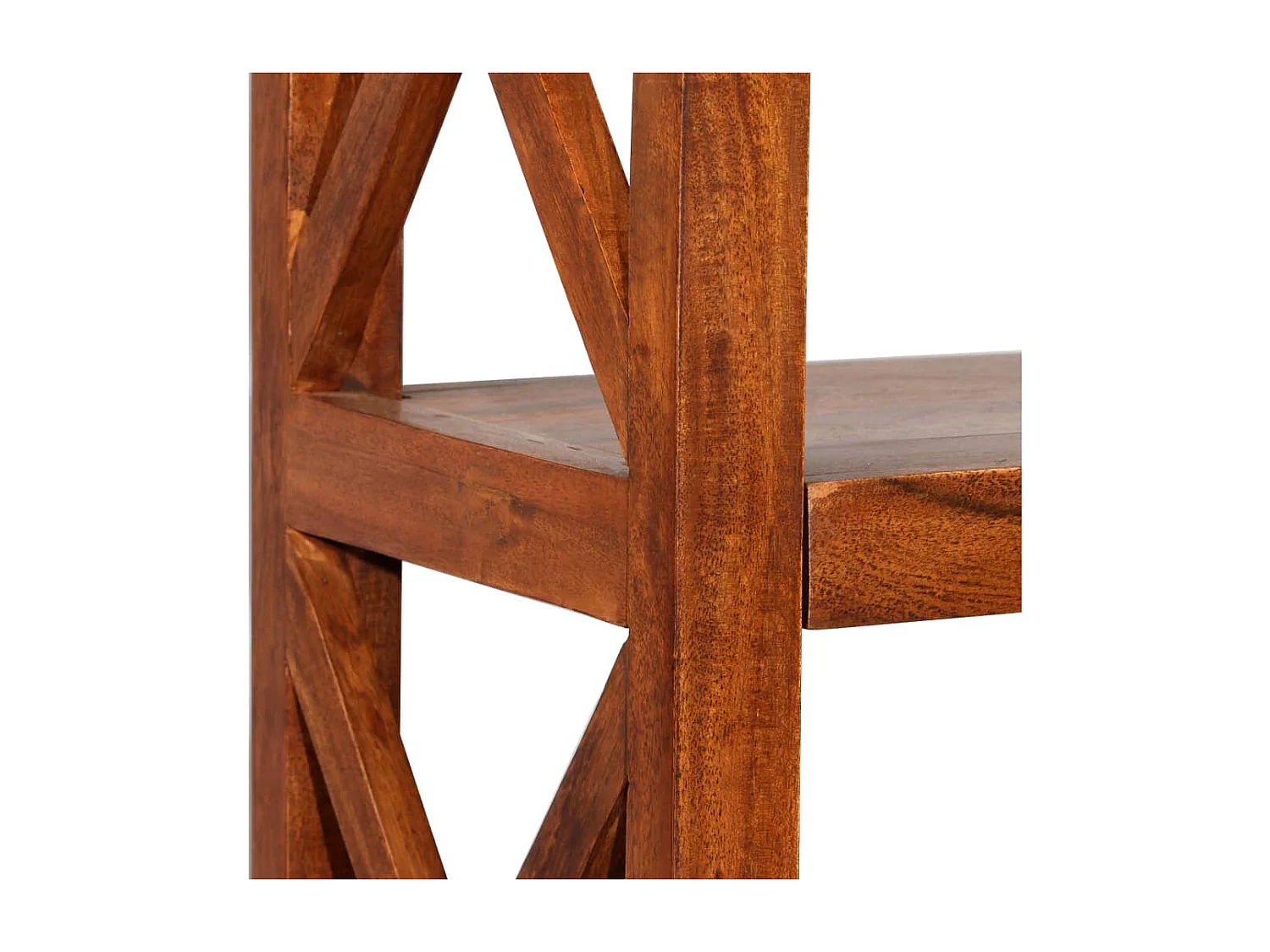 Bibliothèque Bois massif d'acacia et finition miel 60x30x160 cm