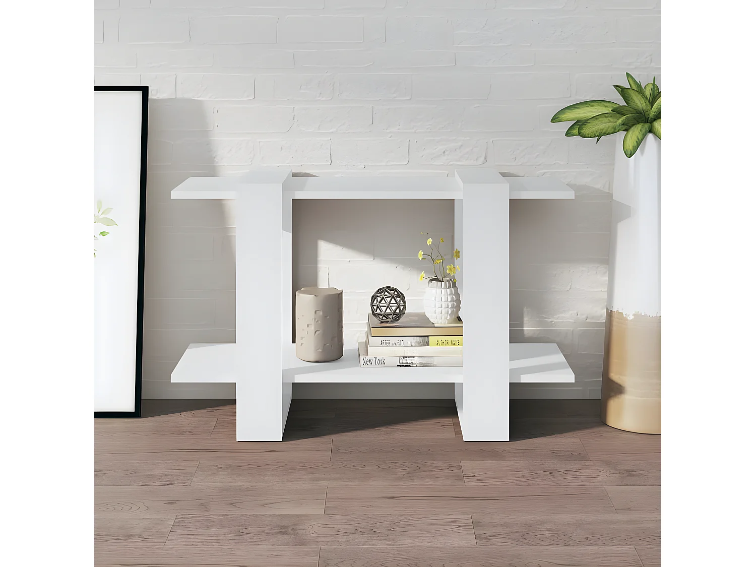 Bibliothèque/Séparateur de pièce Blanc 80x30x51 cm