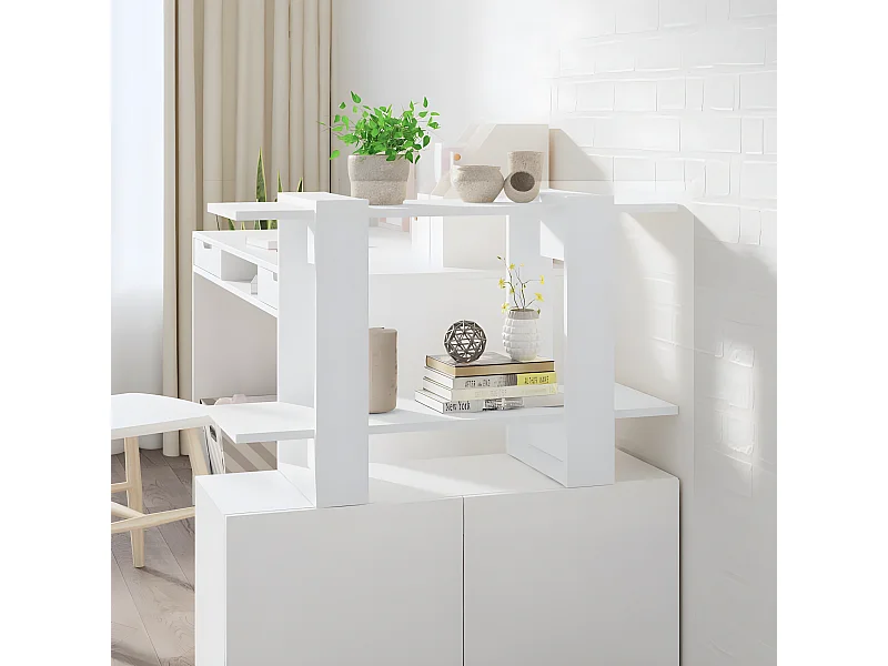 Bibliothèque/Séparateur de pièce Blanc 80x30x51 cm