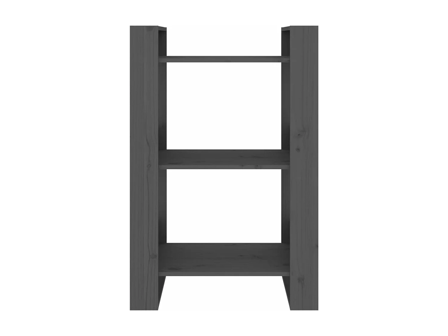 Bibliothèque/Séparateur de pièce Gris 60x35x91 cm Pin solide