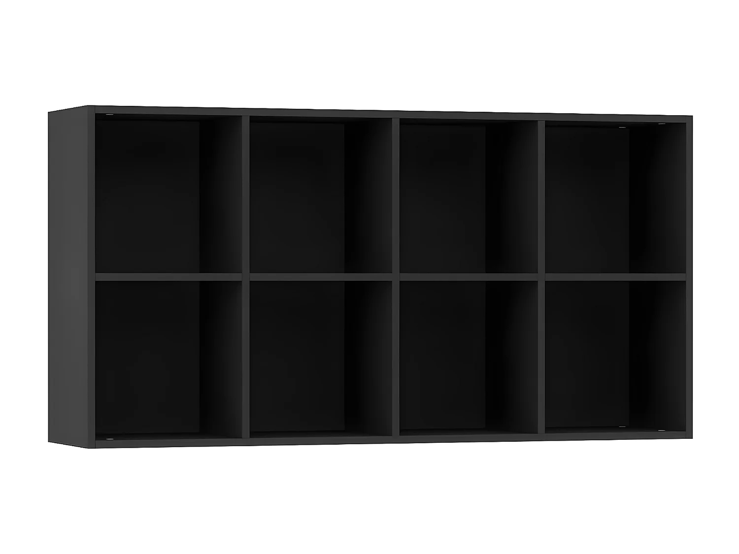 Bibliothèque/Buffet Noir 66x30x130 cm Bois d'ingénierie