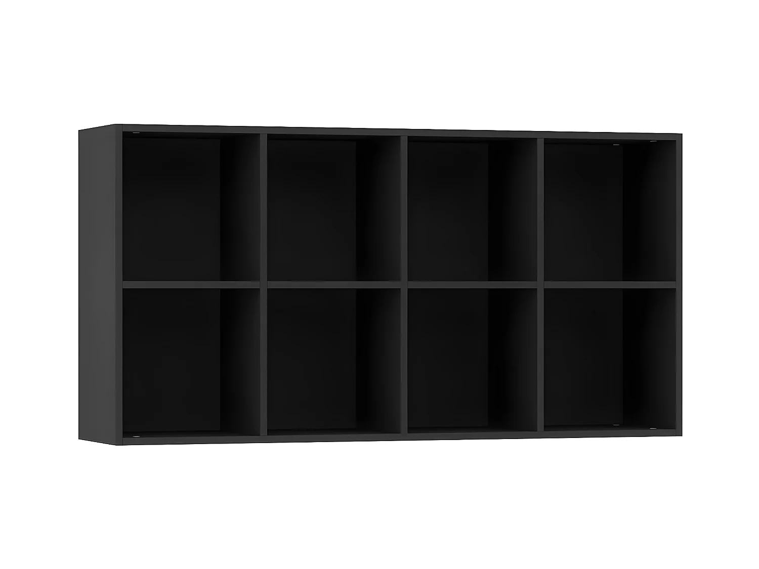 Bibliothèque/Buffet Noir 66x30x130 cm Bois d'ingénierie