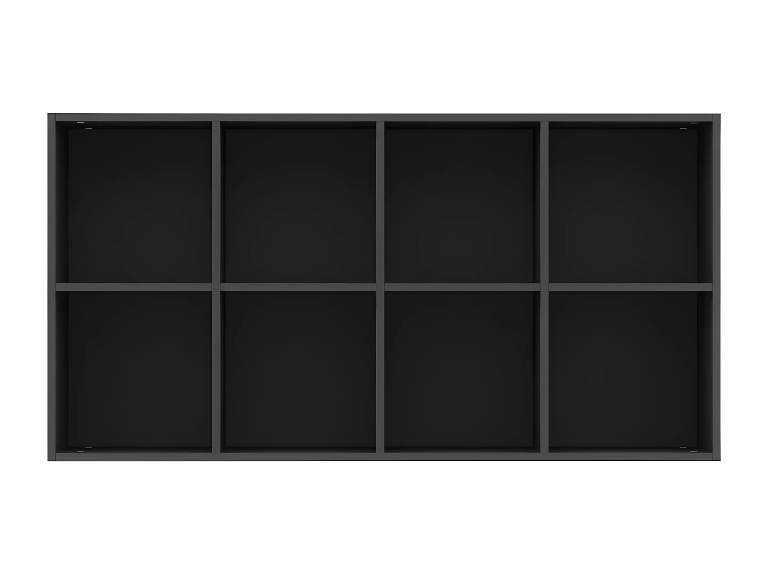 Bibliothèque/Buffet Noir 66x30x130 cm Bois d'ingénierie