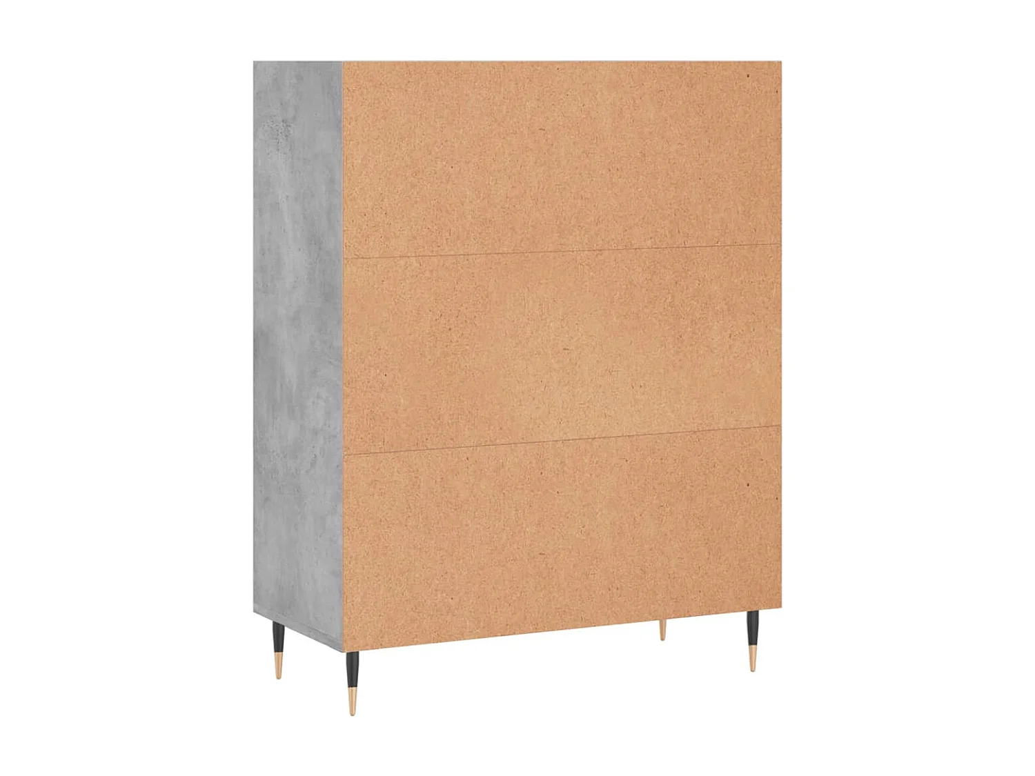 Bibliothèque gris béton 69,5x32,5x90 cm bois d'ingénierie