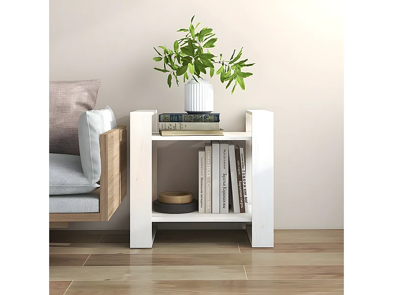 Estante/divisória 60x35x57 cm madeira de pinho maciça branco