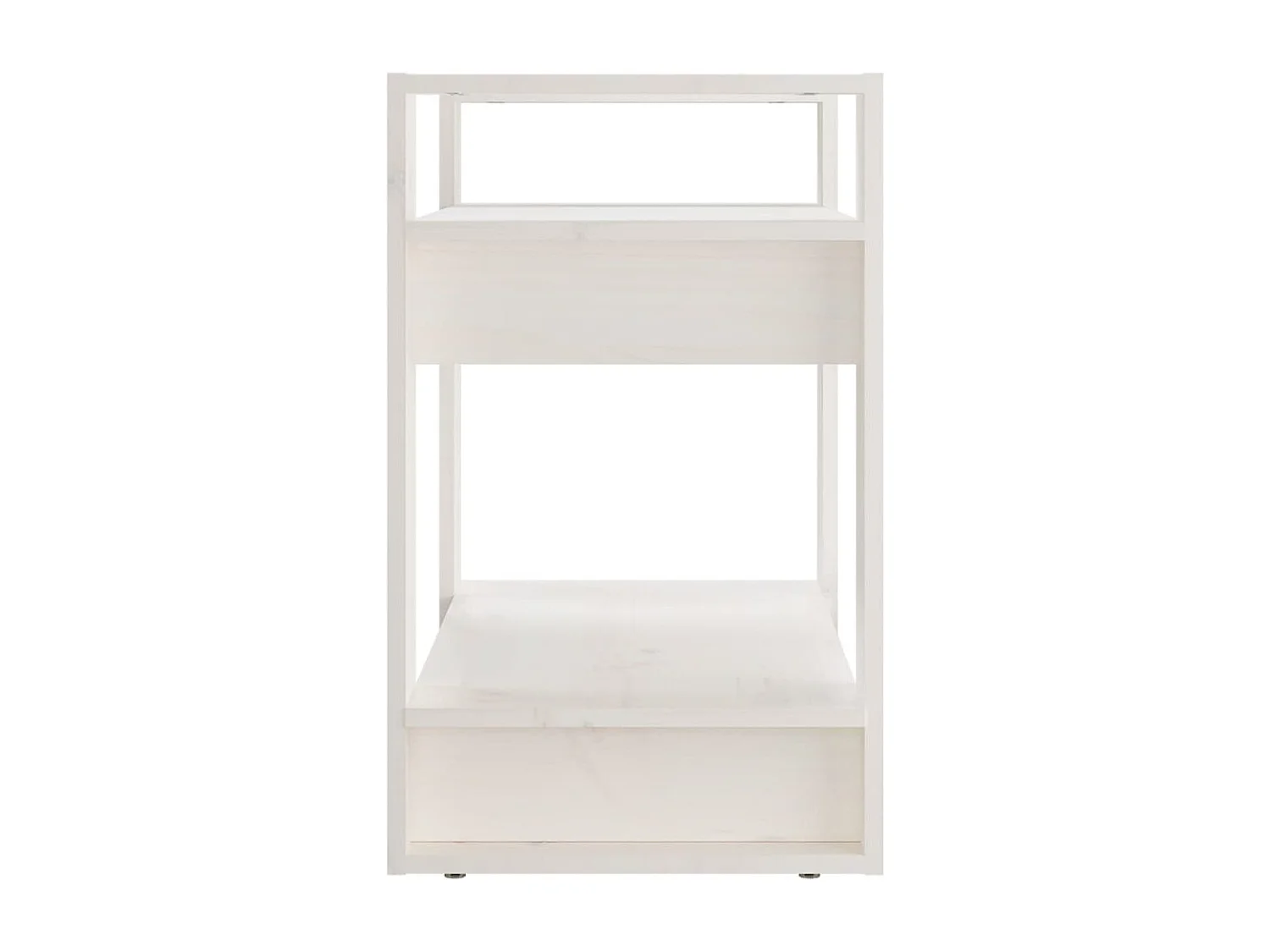 Bibliothèque/Séparateur de pièce Blanc 60x35x57 cm Pin solide