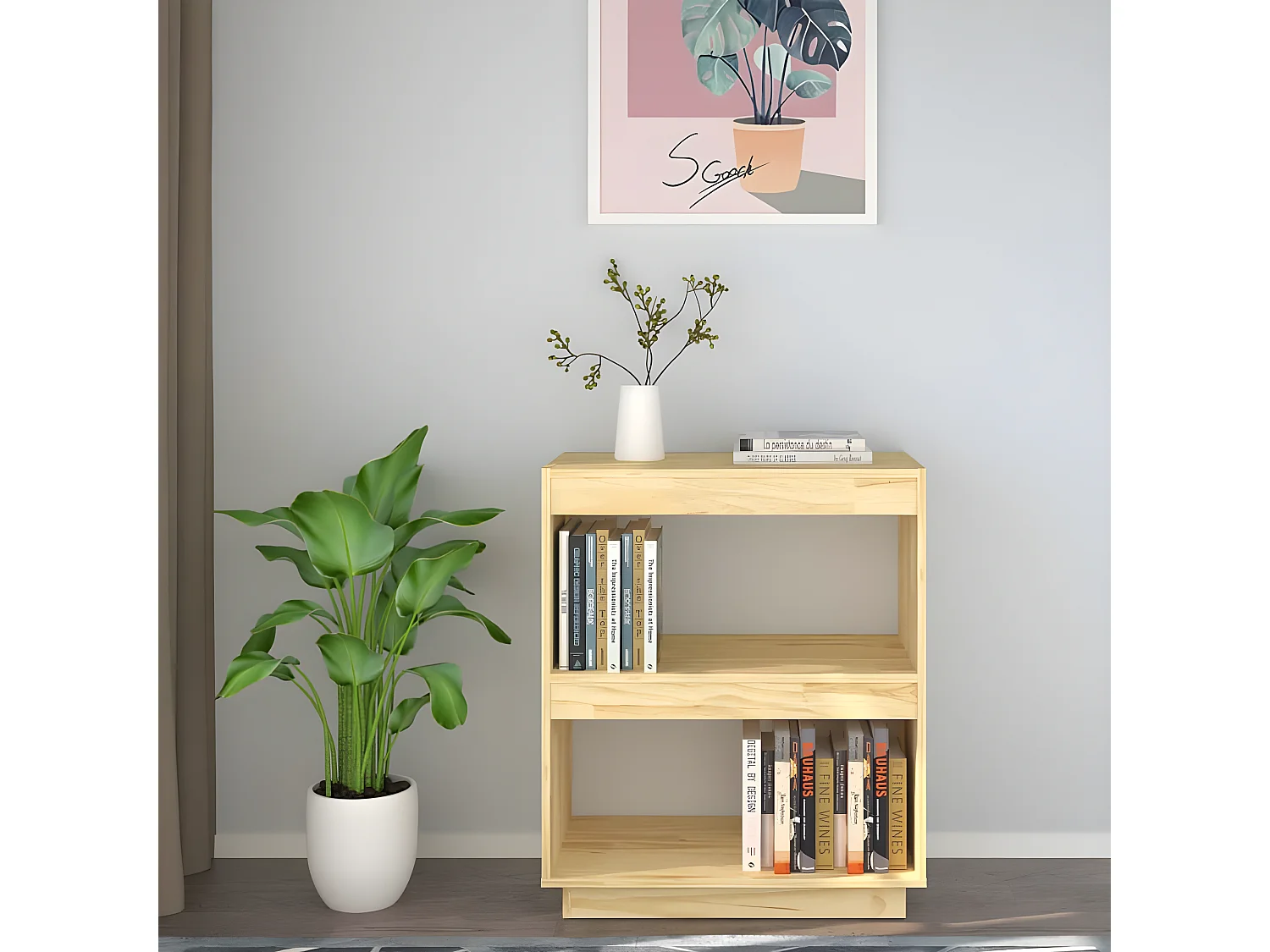 Bibliothèque 60x35x71 cm Bois de pin massif