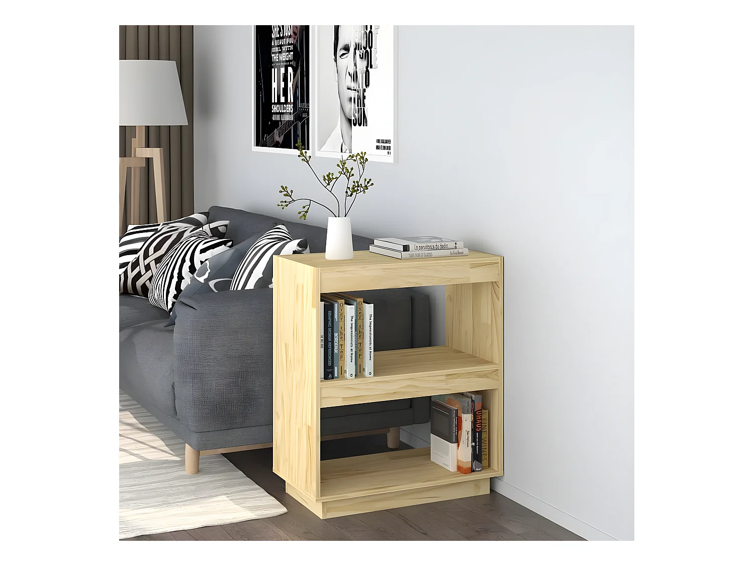 Bibliothèque 60x35x71 cm Bois de pin massif