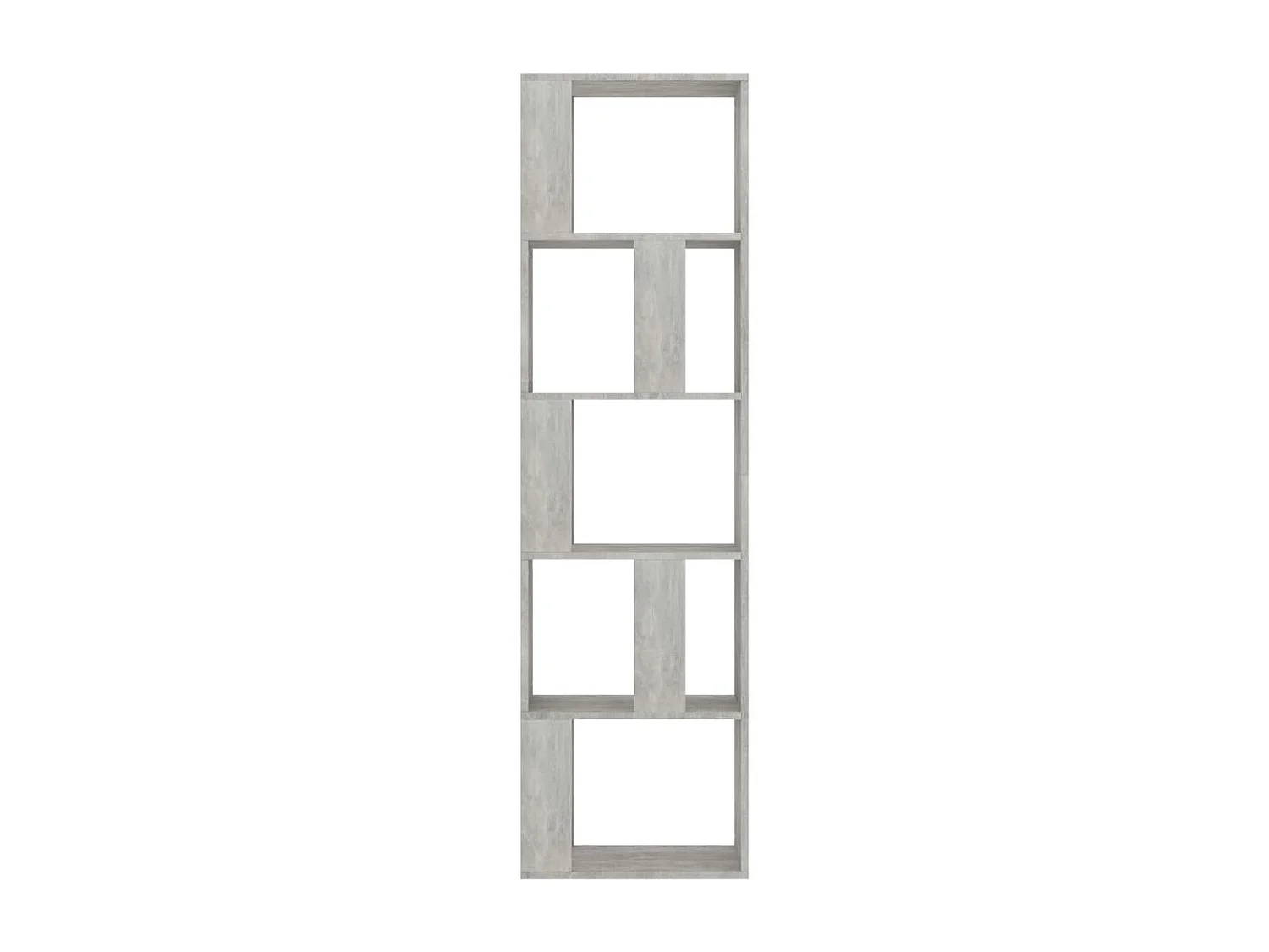 Boekenkast/kamerscherm 45x24x159 cm bewerkt hout betongrijs