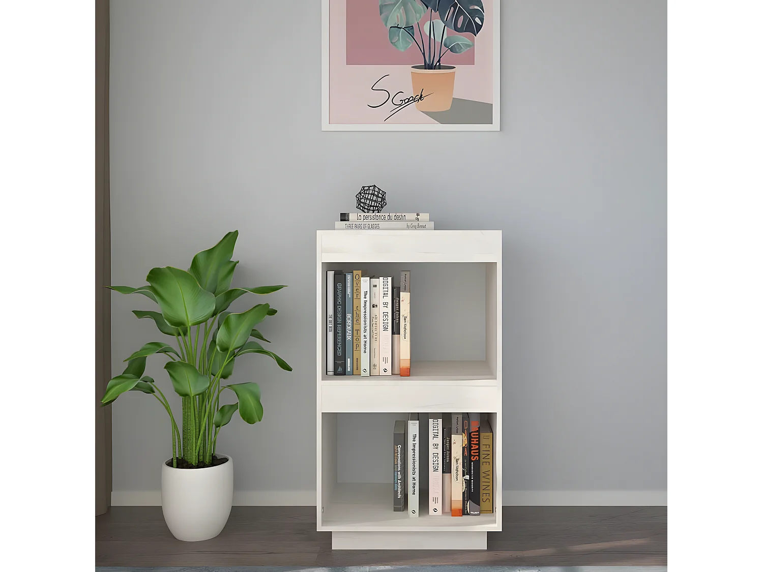 Bibliothèque Blanc 40x35x71 cm Bois de pin massif