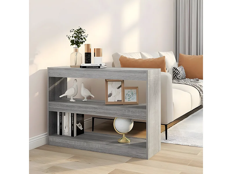 Bibliothèque/Séparateur de pièce Sonoma gris 100x30x72 cm