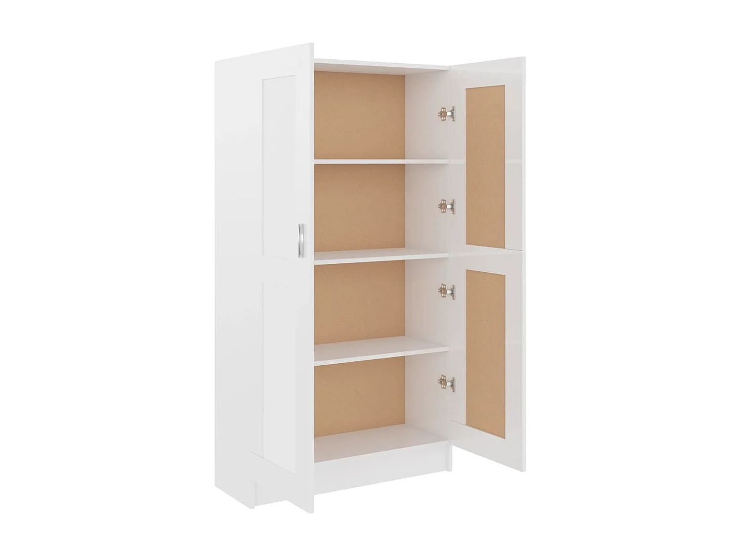 Bibliothèque Blanc brillant 82,5x30,5x150 cm Aggloméré