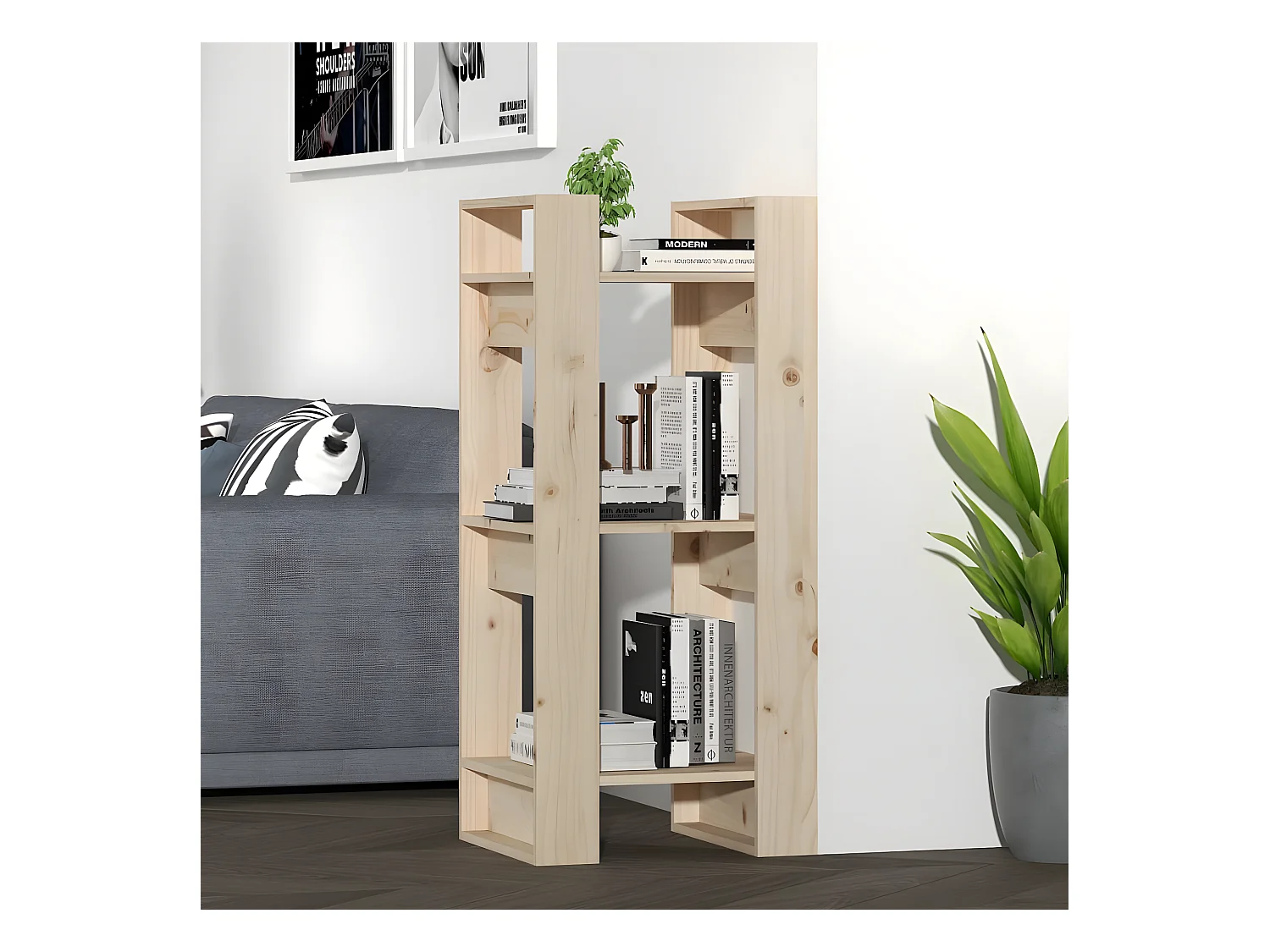 Bibliothèque/Séparateur de pièce 41x35x91 cm Pin massif