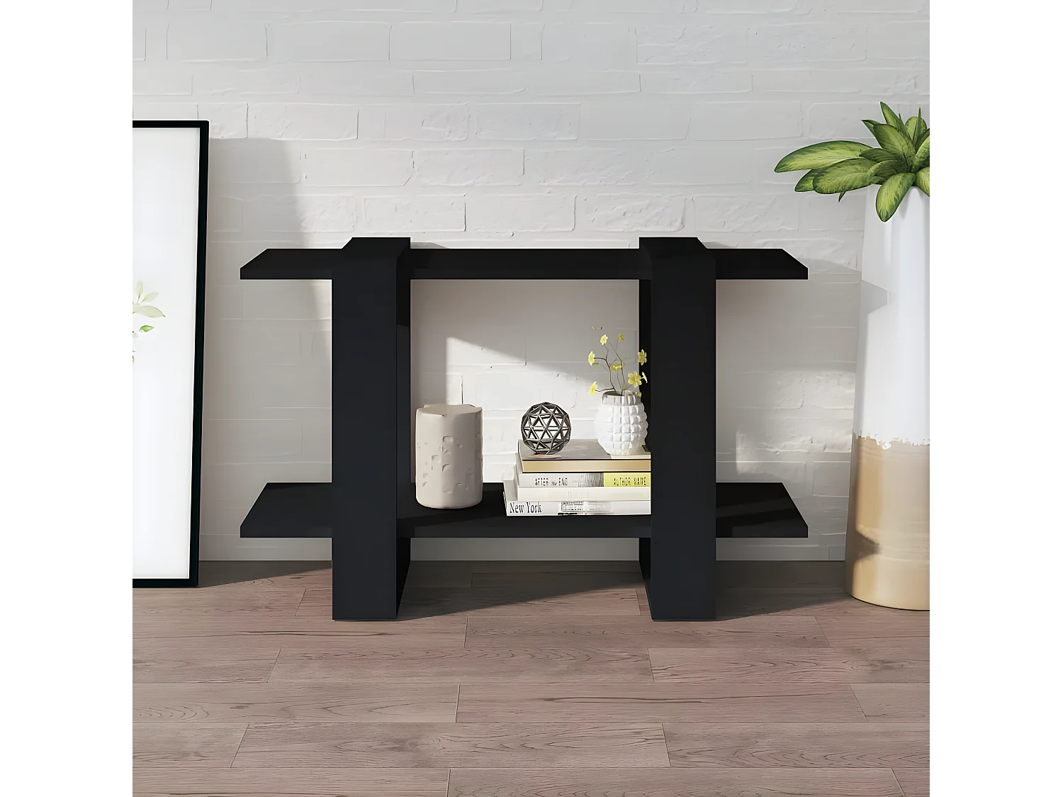 Bibliothèque/Séparateur de pièce Noir 80x30x51 cm