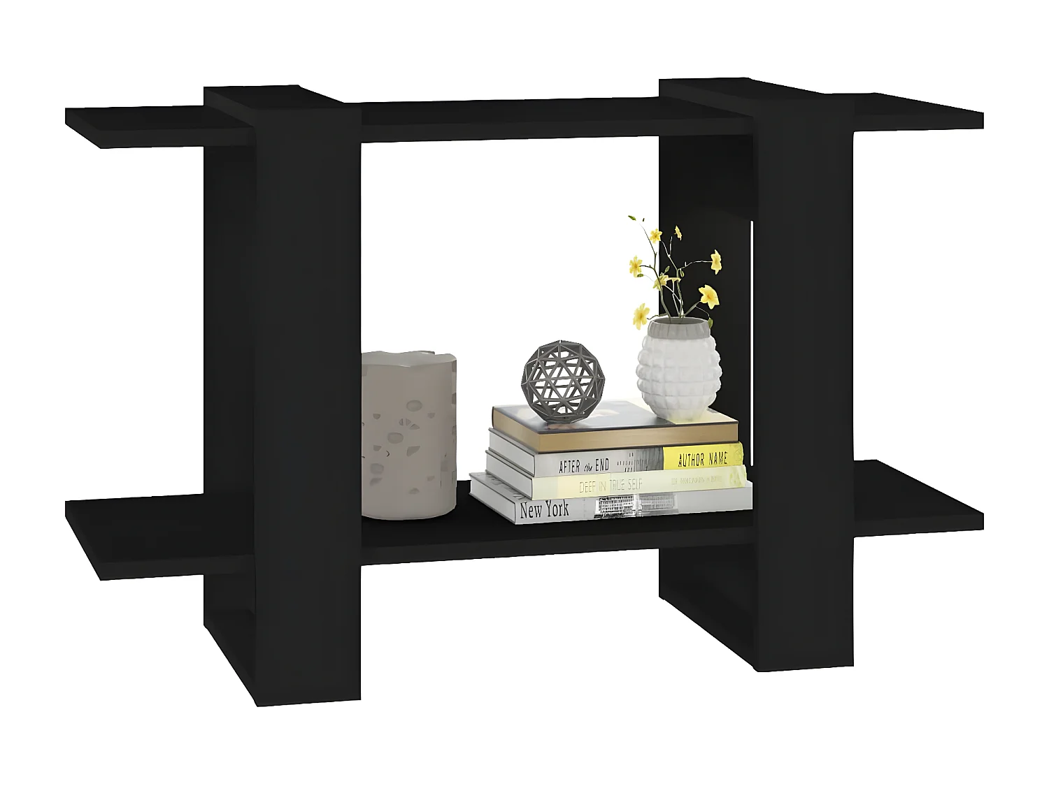 Bibliothèque/Séparateur de pièce Noir 80x30x51 cm