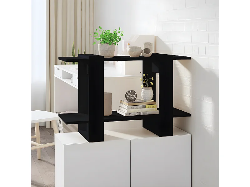 Bibliothèque/Séparateur de pièce Noir 80x30x51 cm