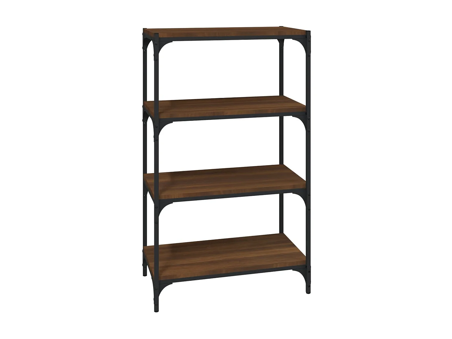 Estante 60x33x100 cm derivados de madeira/aço carvalho castanho