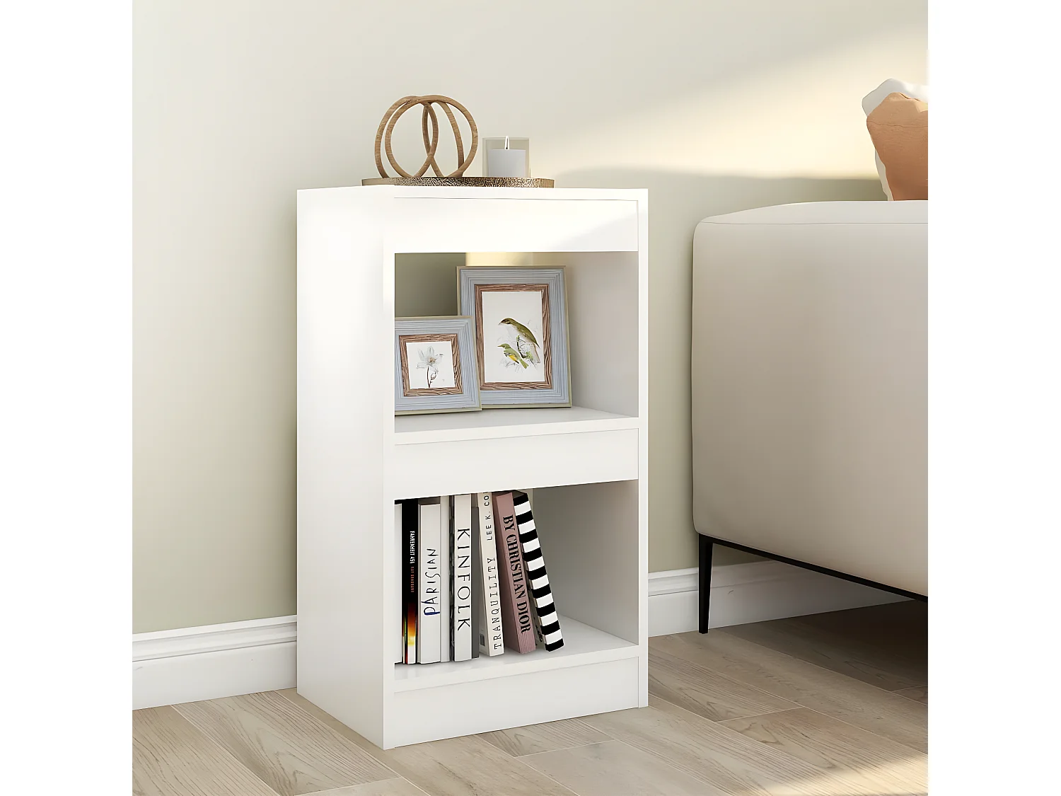 Bibliothèque/Séparateur de pièce Blanc 40x30x72 cm