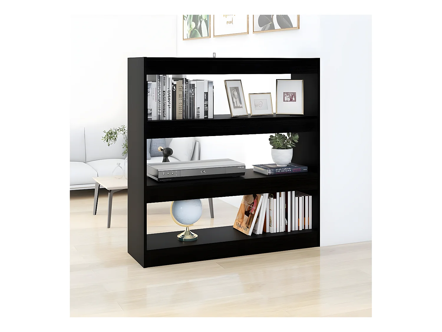 Bibliothèque/Séparateur de pièce Noir 100x30x103 cm