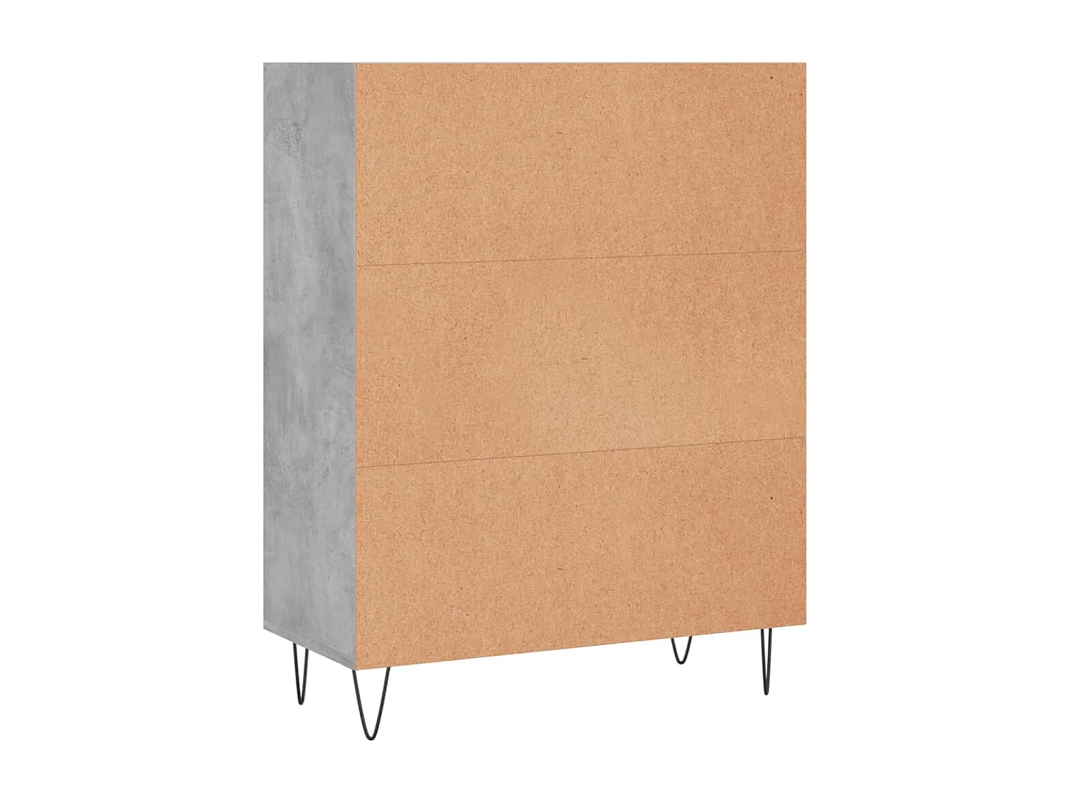 Bibliothèque gris béton 69,5x32,5x90 cm bois d'ingénierie