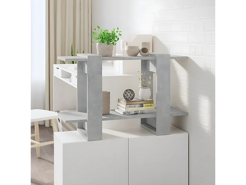 Estante/divisória 80x30x51 cm cor cinzento cimento