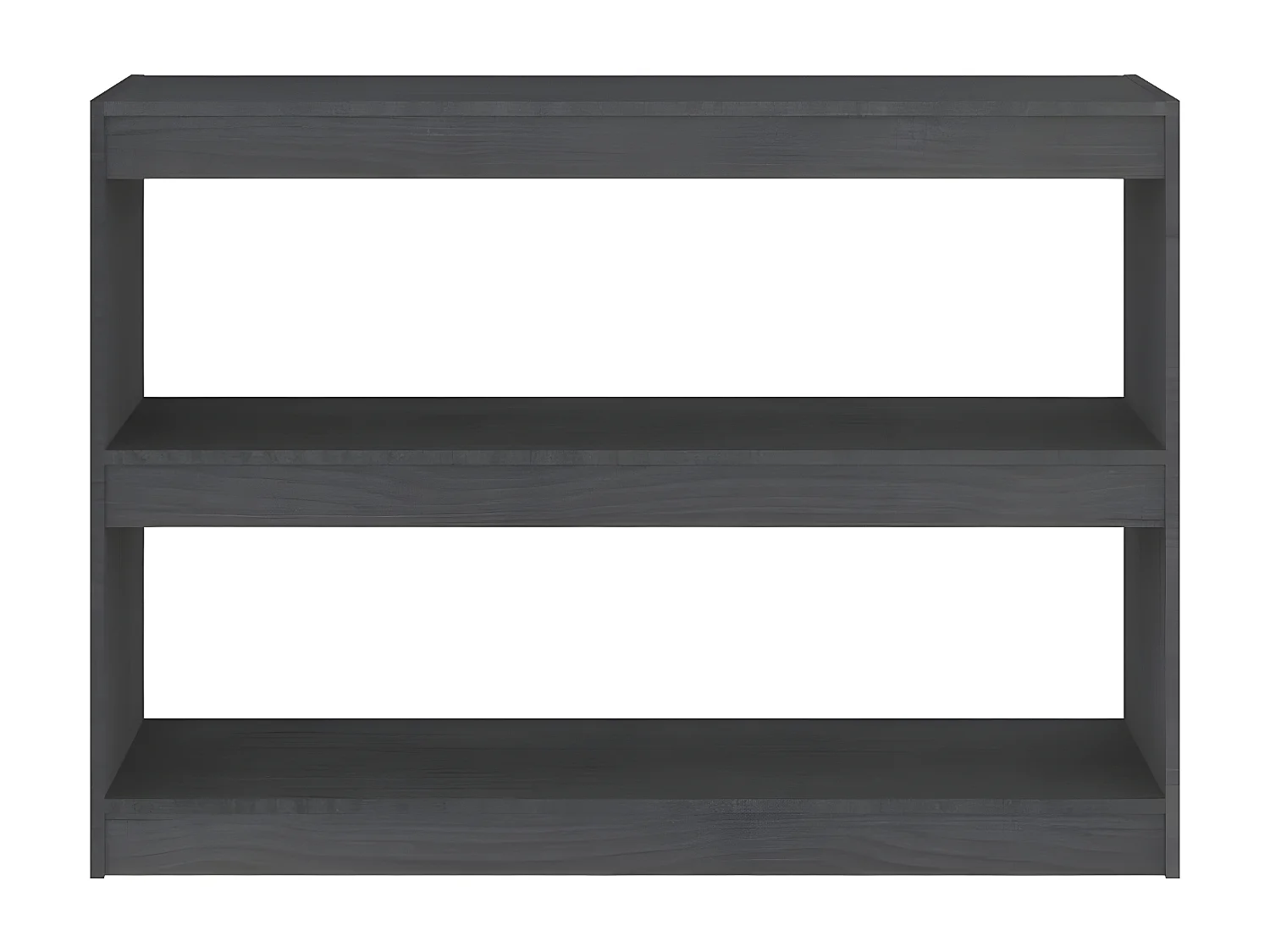 Bibliothèque/Séparateur de pièce Gris 100x30x71,5 cm Pin massif
