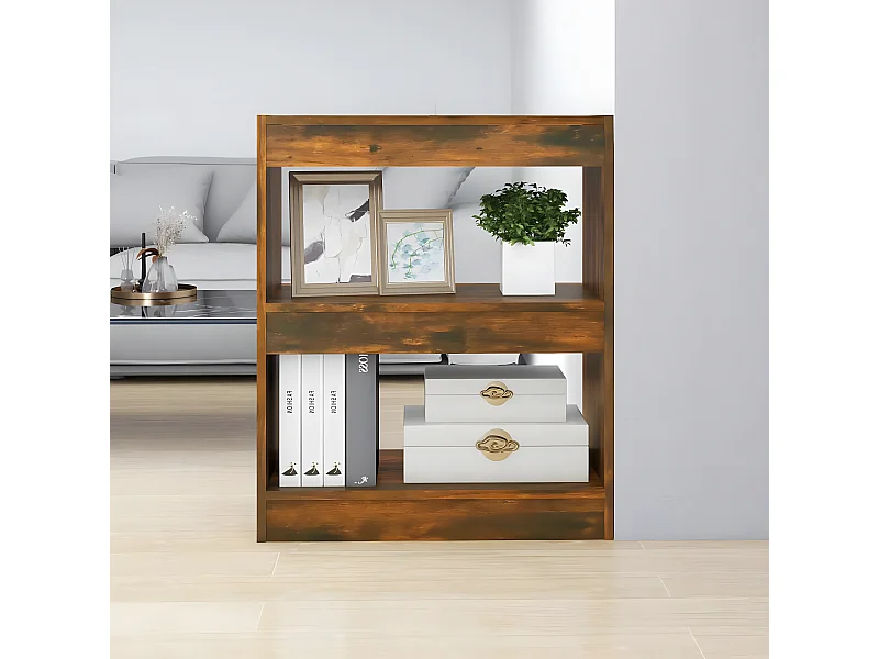 Estante/divisória 60x30x72 cm cor carvalho fumado