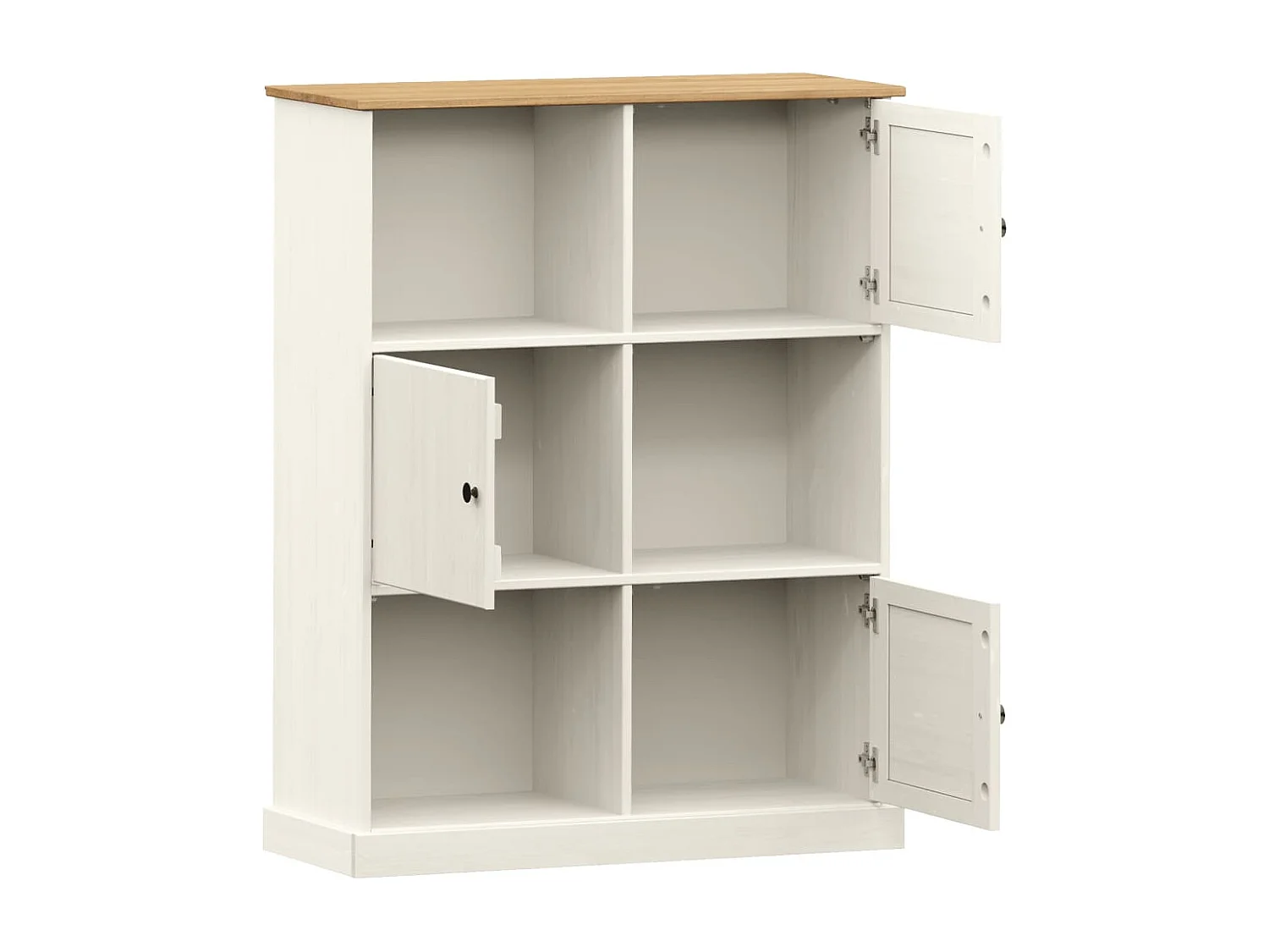 Bibliothèque VIGO blanc 90x35x114,5 cm bois massif de pin