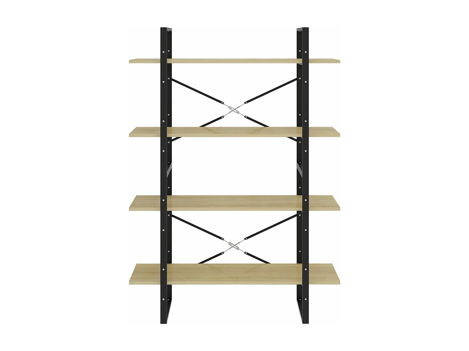 Estante 4 prateleiras 100x30x140cm contrap. cor carvalho sonoma