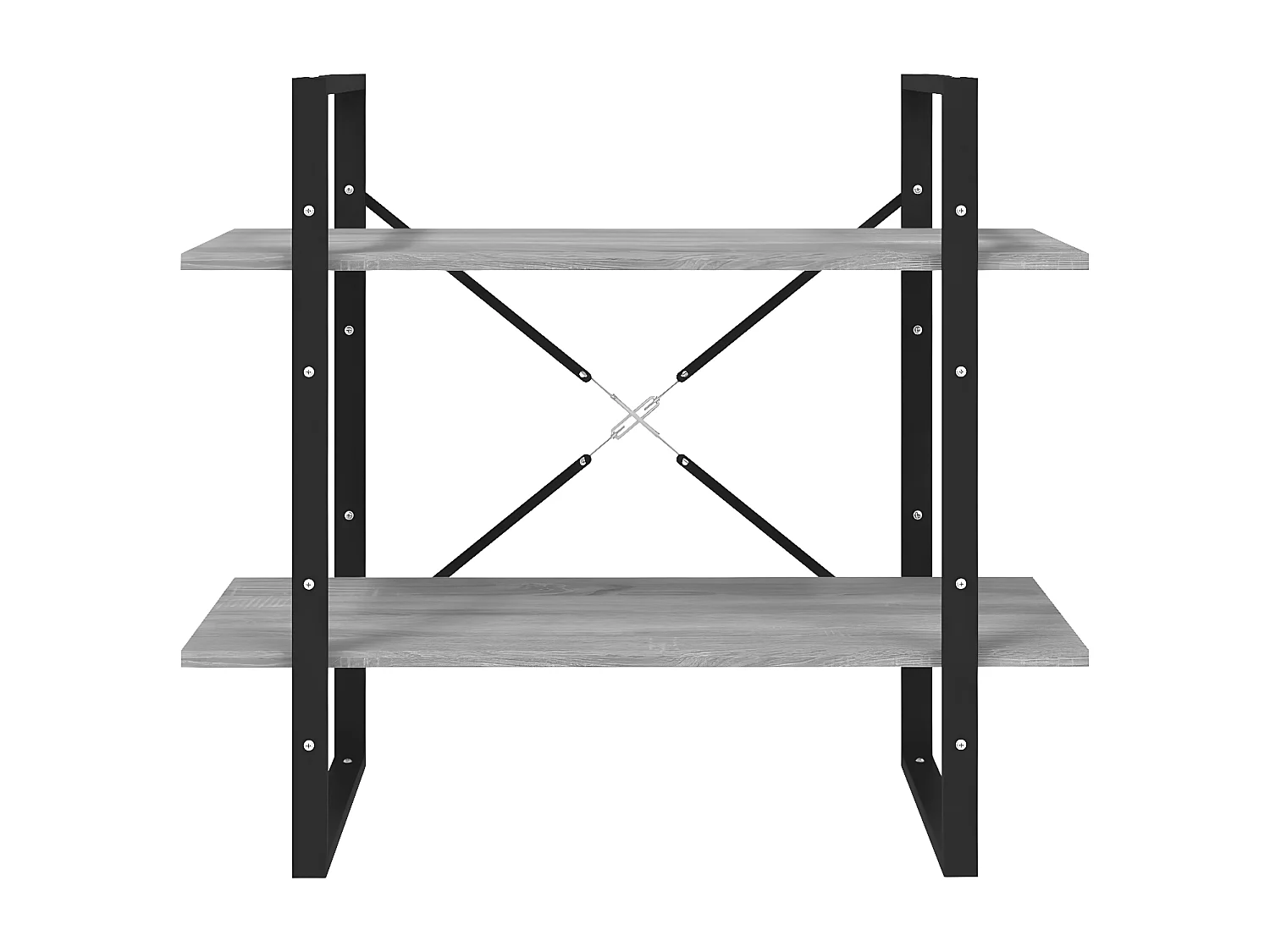 Bibliothèque 2 niveaux Sonoma gris 80x30x70cm Bois d'ingénierie